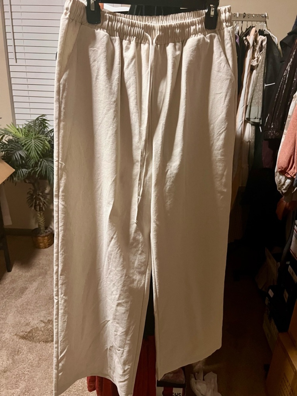 Commense Women's Linen Cream Two-Piece Set - Picture 11 of 12